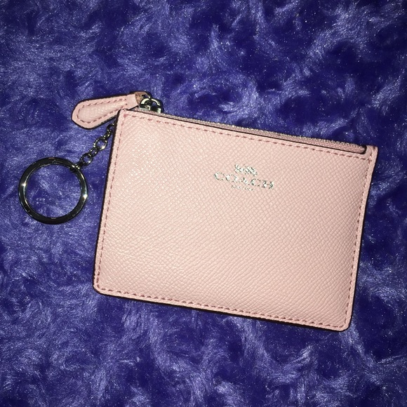 Coach Handbags - NEW Coach Genuine Leather Pastel Pink Card Case